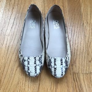 Kors Michael Kors Odette genuine snake flats